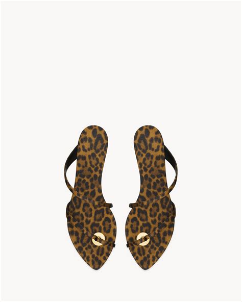 TANGER slides in leopard grosgrain 